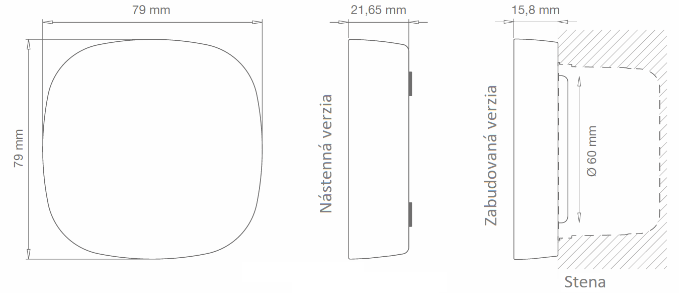 Tlačítkový kabelový spínač, LED RGB, potřebný dekodér 9 EGKD2