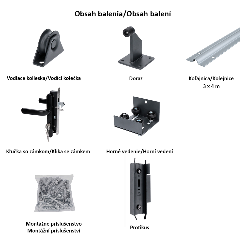 Posuvná hliníková brána 4000 x 1803 mm s pohonem TUS4324KSD