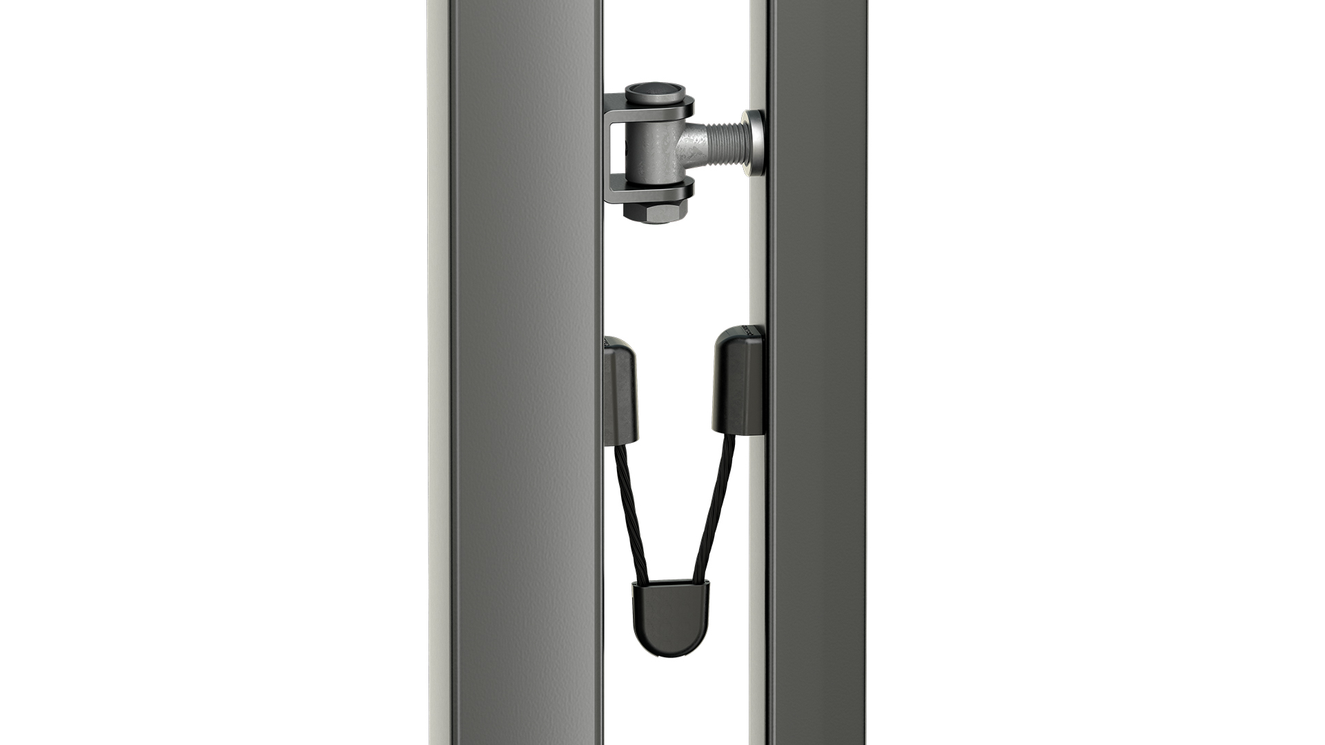 Nerezové bezpečnostní lano pro křídlové brány, do 500 kg, L - 220 mm