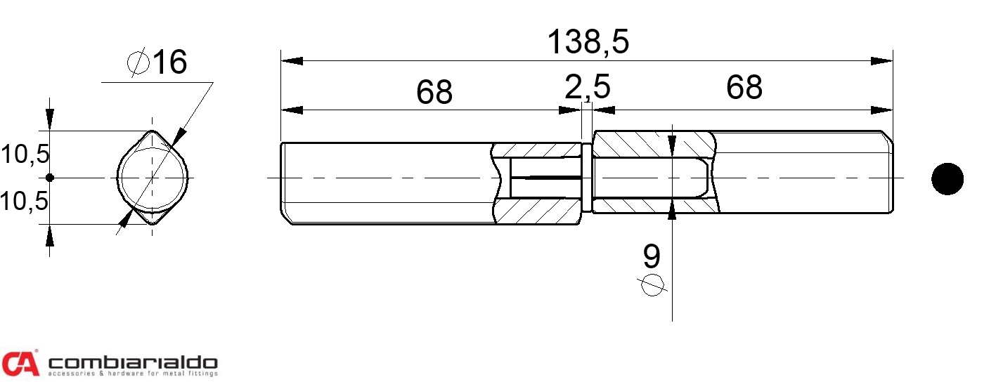 Pant dvoudílný 140mm