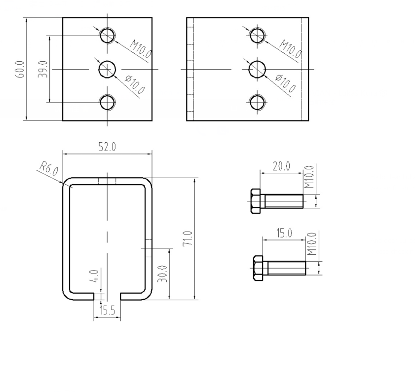 Spojka pro profil C920M závěsného systému KVN gate systems