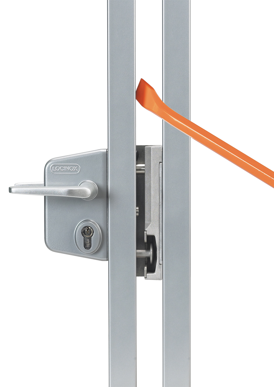 LOCINOX® Zámkový set LAKQ U2 pre profil 40 až 60 mm (kazeta, zámok, hliníkové kľučky, cylindrická vložka), voliteľná far
