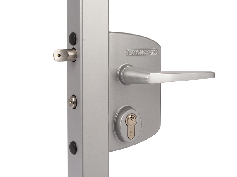 LOCINOX® Zámkový set LAKQ U2 pre profil 60 až 80 mm (kazeta, zámok, hliníkové kľučky, cylindrická vložka), voliteľná far