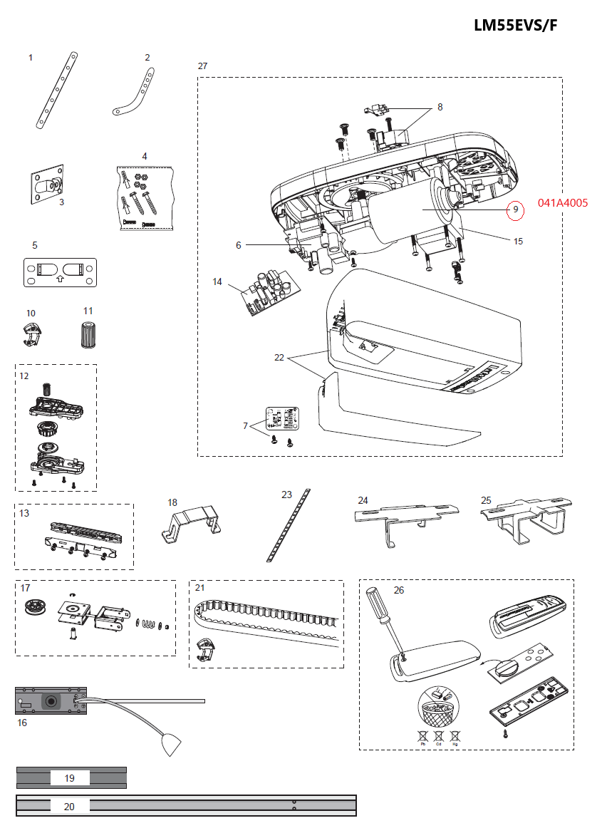 041A4005 motor 24 V DC
