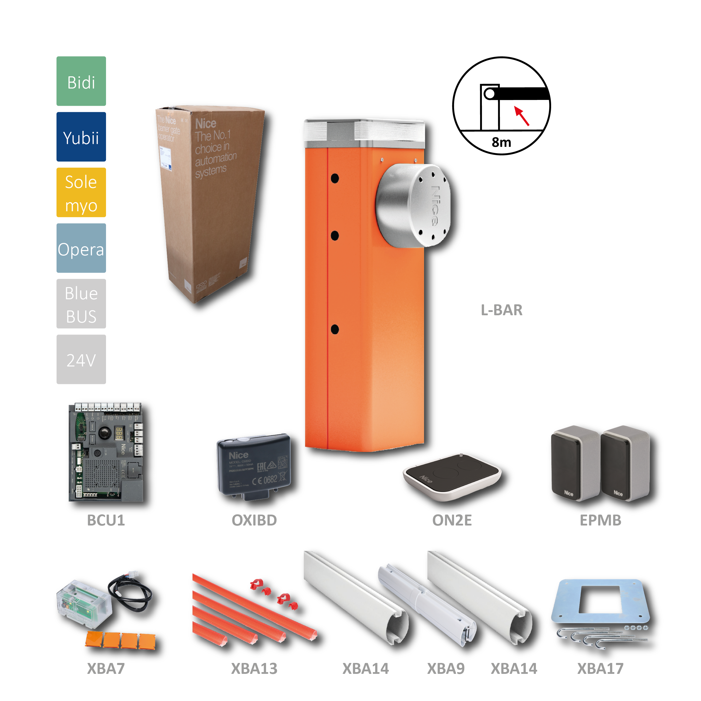LBAR8 KIT - automatická závora do 8m