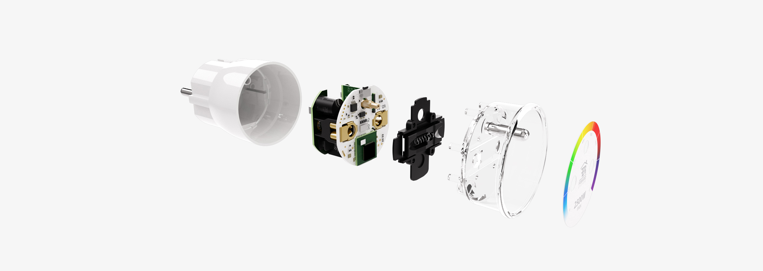 FGWPE-102 ZW5 inteligentní zásuvka s měřaním (2.5kW) LED