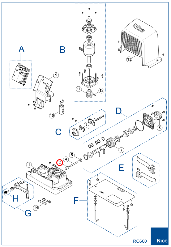 PD2298A0000 Vložka odblokovací RBS400, RBS600, RBS600HS