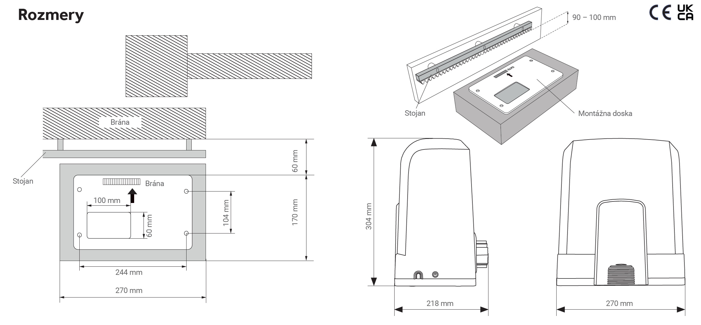 LiftMaster SL1000EVK-03 s myQ rozhraním 828EV