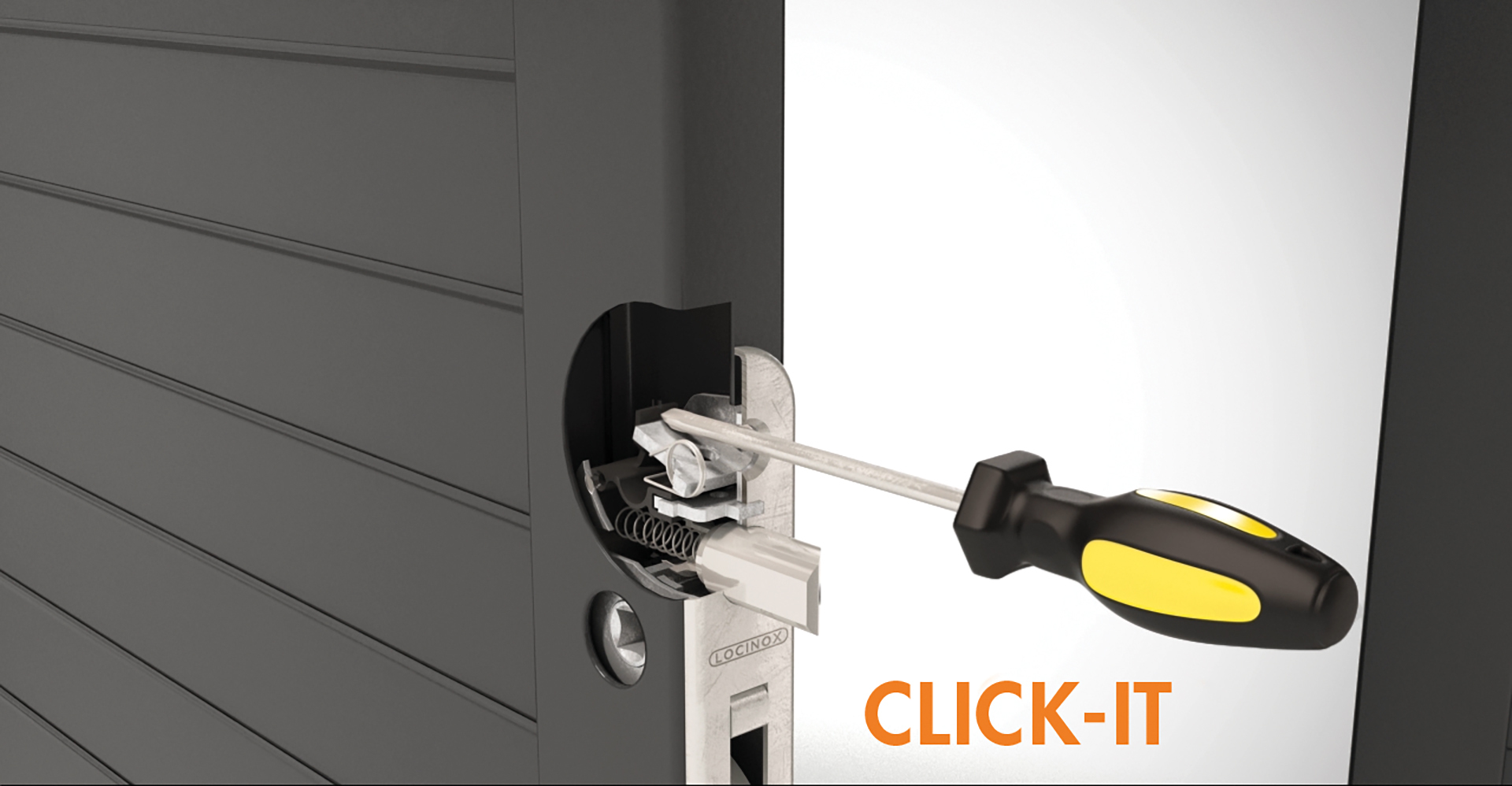 LOCINOX® SIXTYLOCK zadlabávací zámek pro křídlové vrata, rozteč 92 mm, zádlab 57 mm, pro profil 60 mm a více