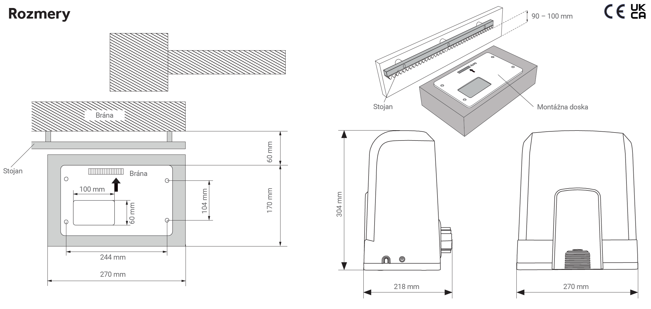 LiftMaster sada pro posuvnou bránu do 600kg