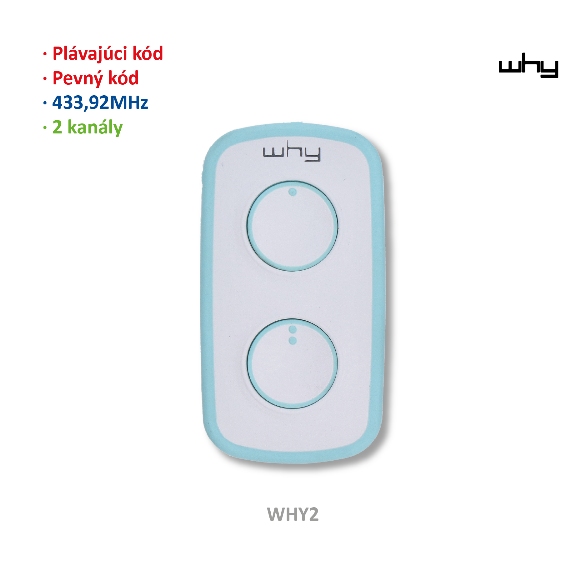 Vysílač LITE MINI NOA 4kanál, 433MHz, pevný/plovoucí kód