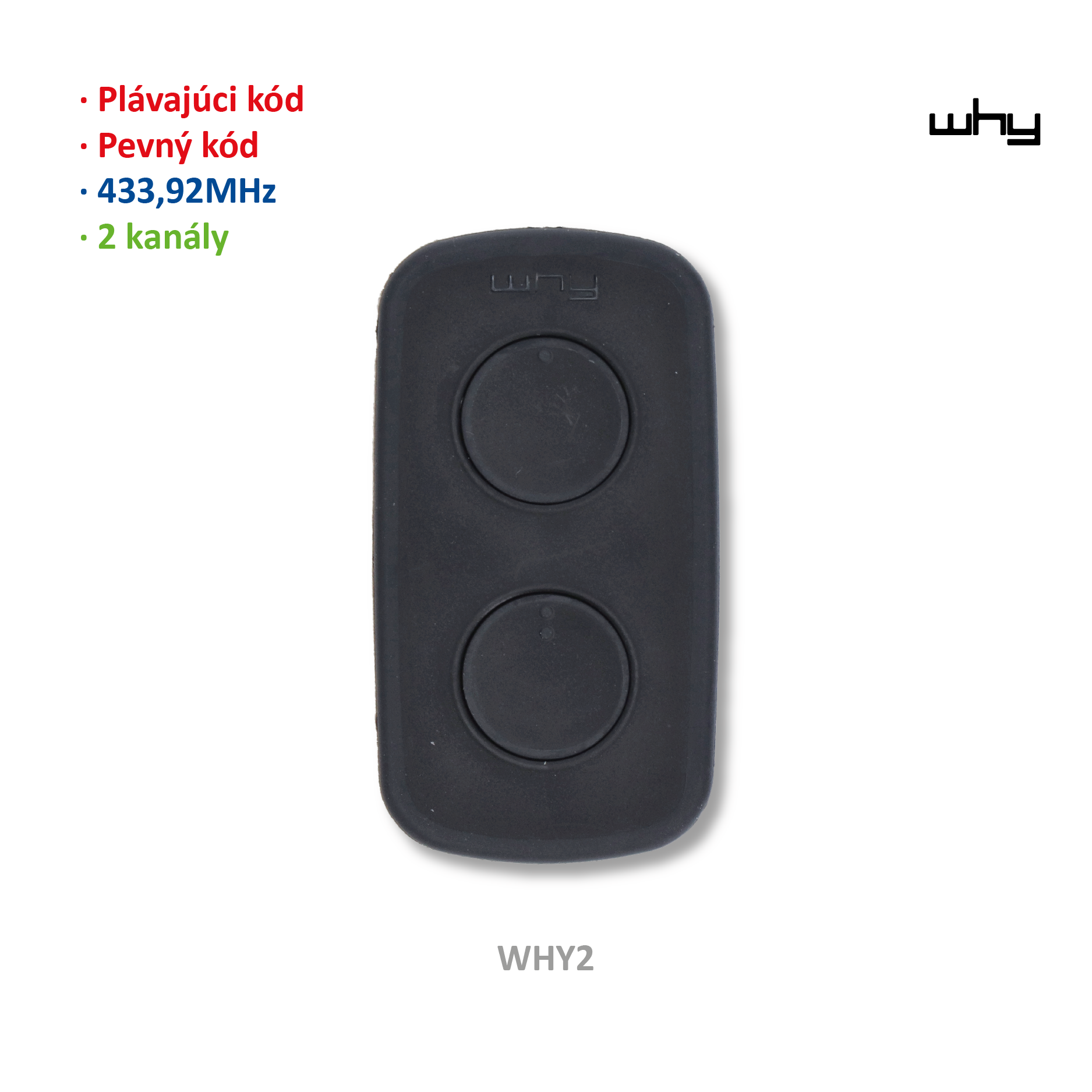 Vysílač LITE MINI NOA 4kanál, 433MHz, pevný/plovoucí kód