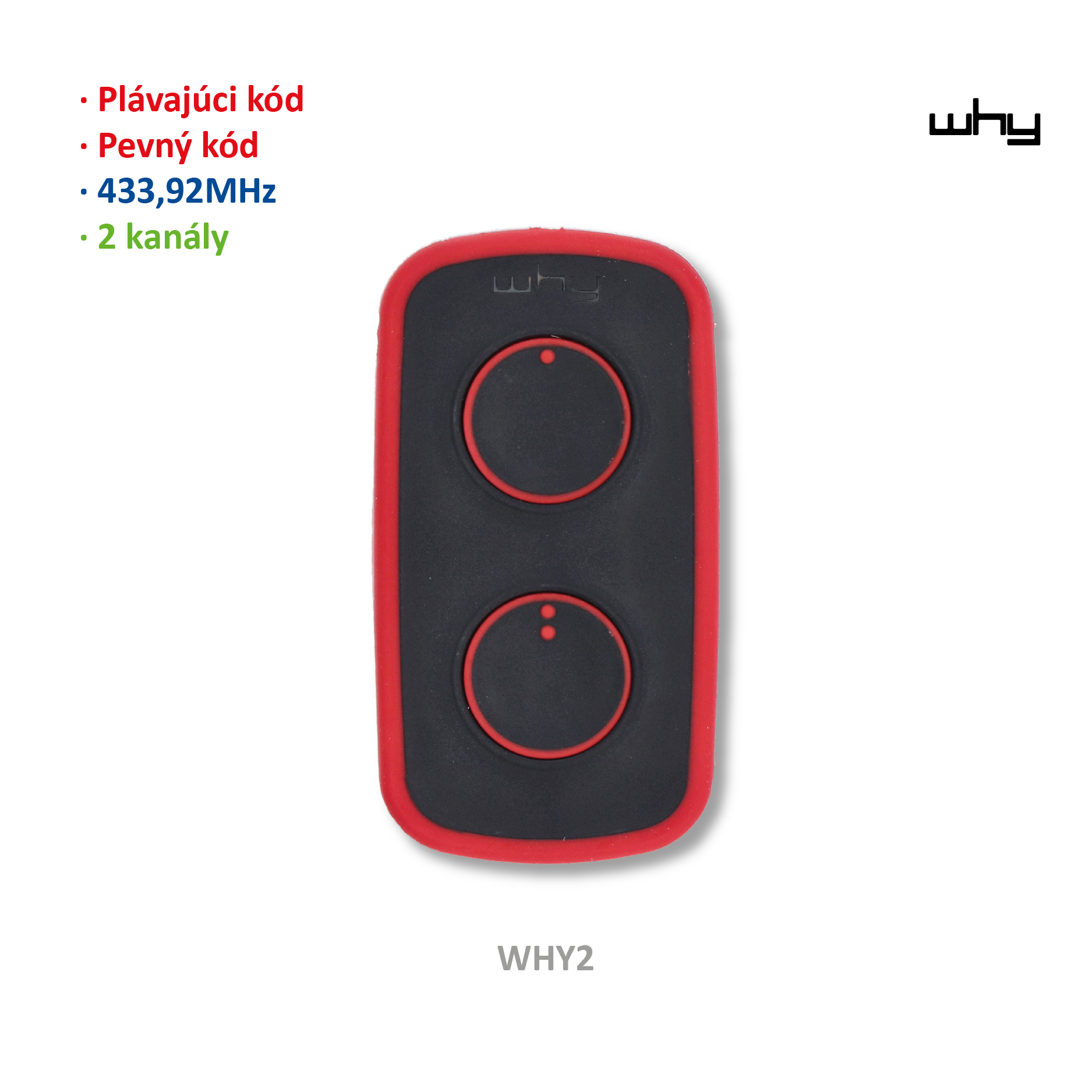 Vysílač LITE MINI NOA 4kanál, 433MHz, pevný/plovoucí kód