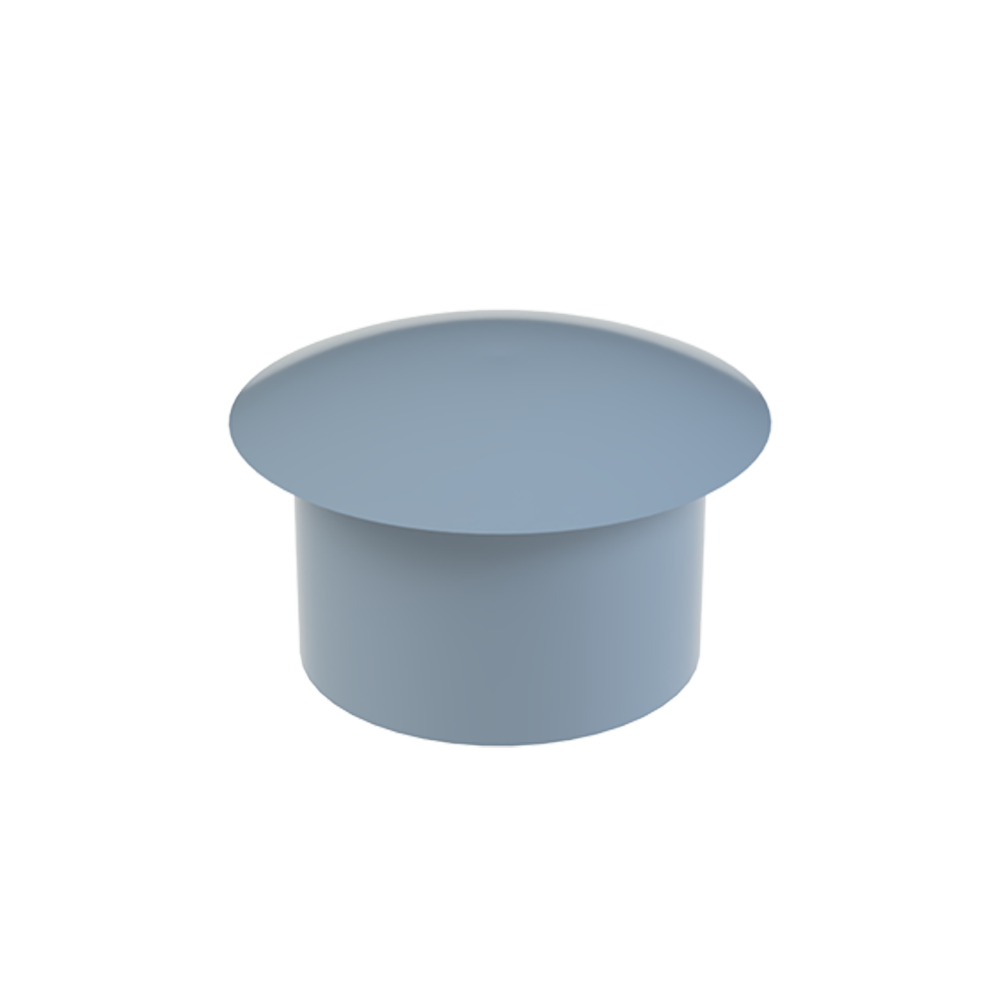 Vnitřní krytka kulatá ø 13 mm, otvor ø 10 mm, šedá, plast