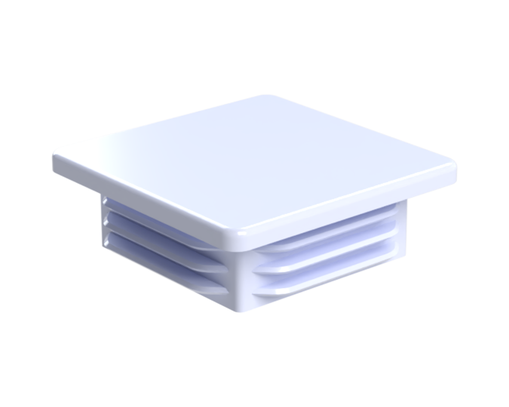 Krytka plastová 100 x 100 mm, bílá