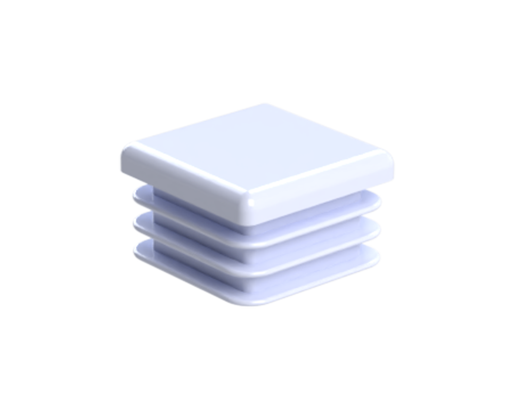 Krytka plastová 30 x 30 mm, bílá
