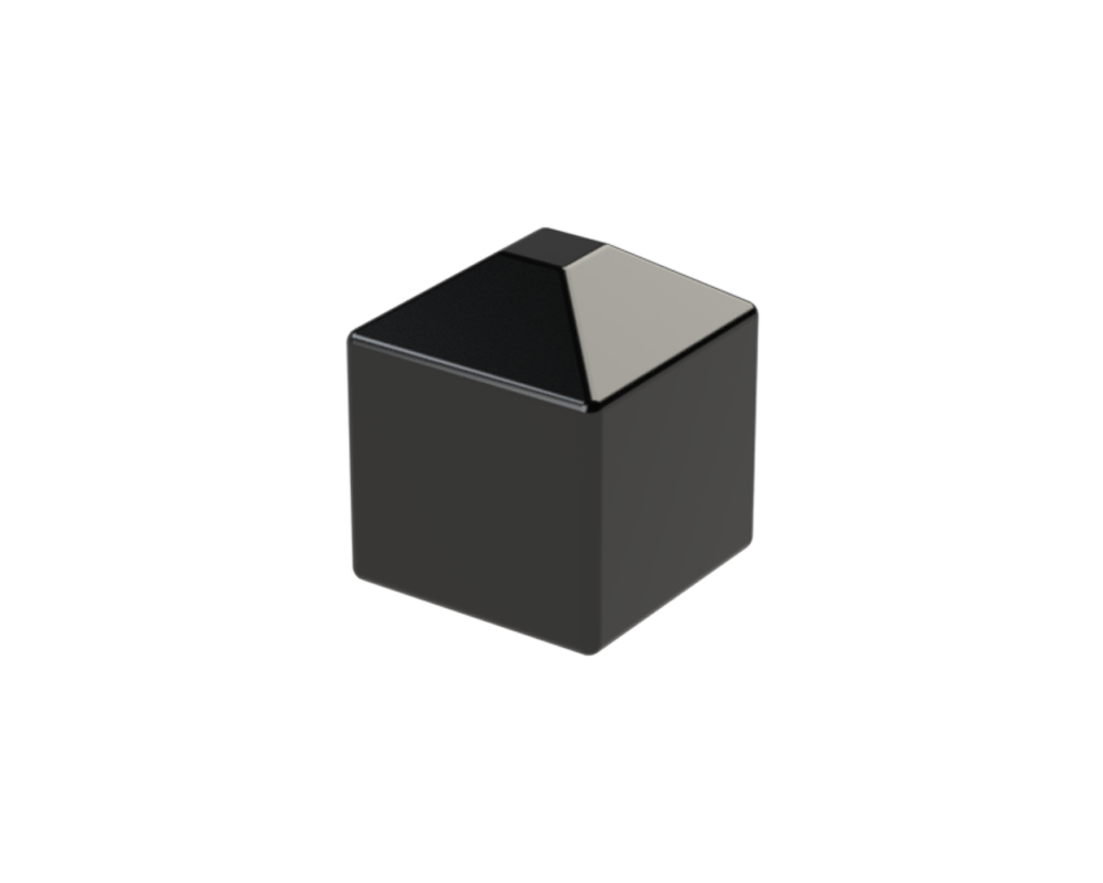 Vnější krytka 15 x 15 mm, plastová PE, černá