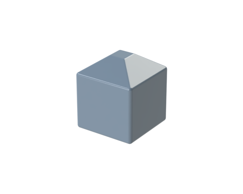 Vnější krytka 15 x 15 mm, plastová PE, šedá
