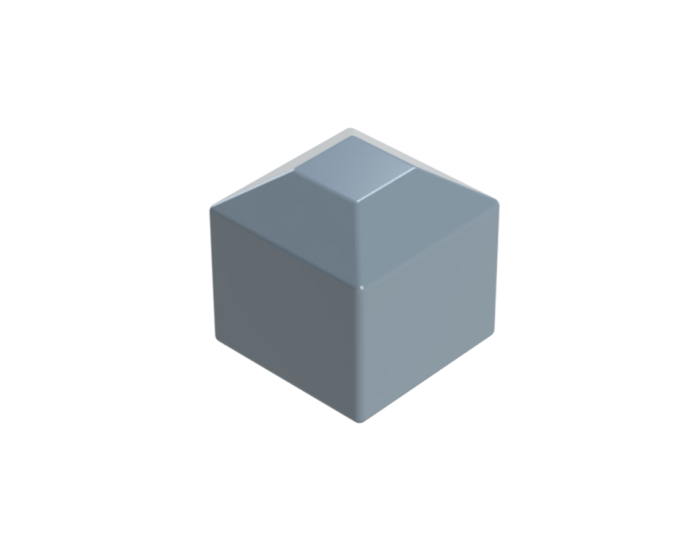 Vnější krytka 20 x 20 mm, plastová PE, šedá