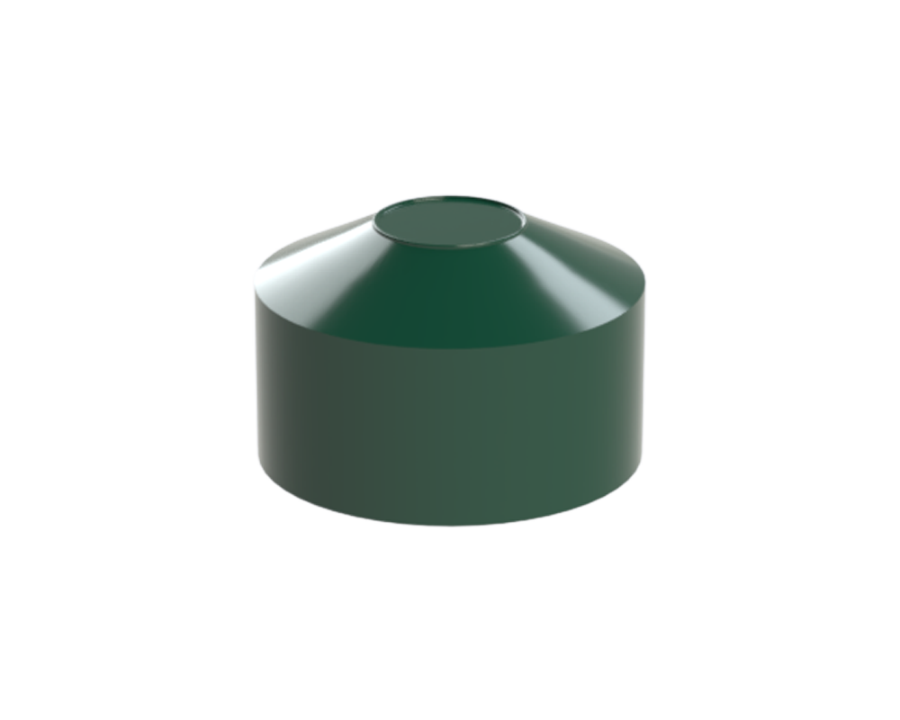 Vnější krytka kulatá ø 42,4 mm, plastová PE, zelená