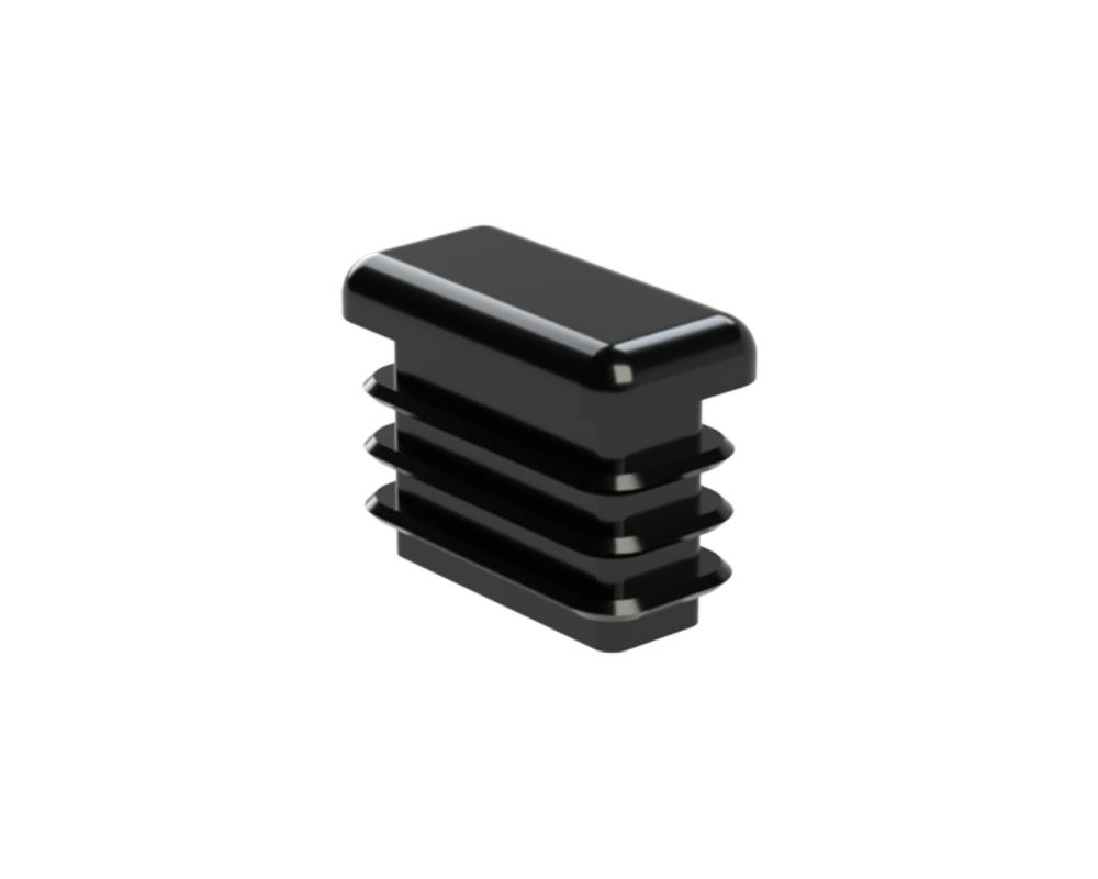 Krytka plastová 10 x 20 mm, černá