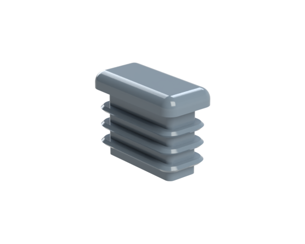 Krytka plastová 10 x 20 mm, šedá