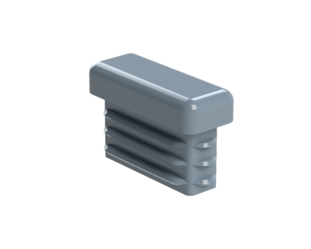 Krytka plastová 10 x 25 mm, šedá