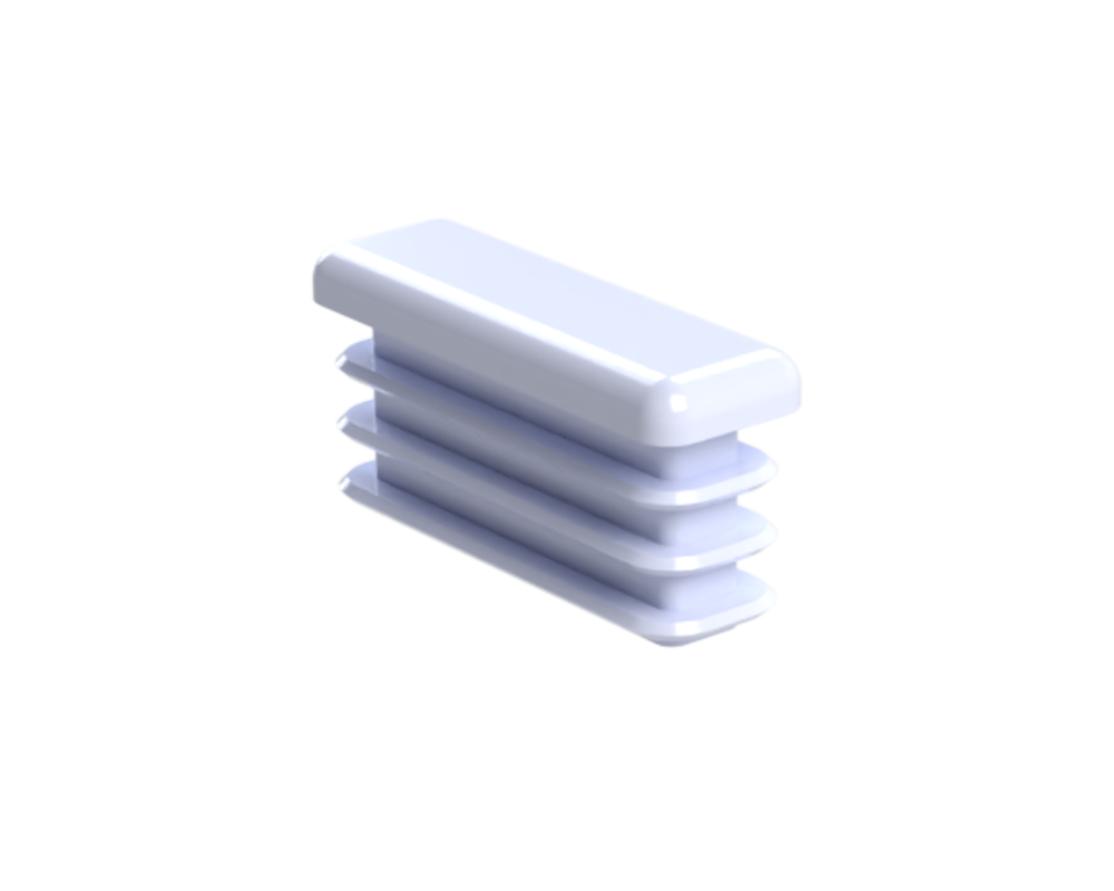 Krytka plastová 10 x 30 mm, bílá
