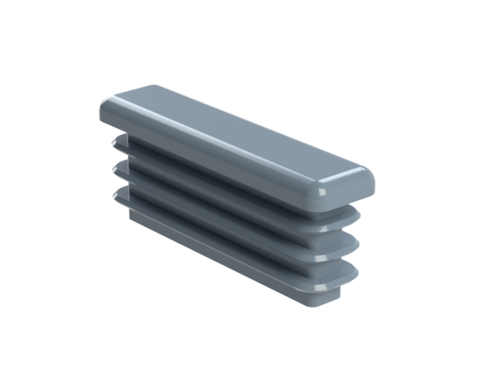 Krytka plastová 10 x 40 mm, šedá