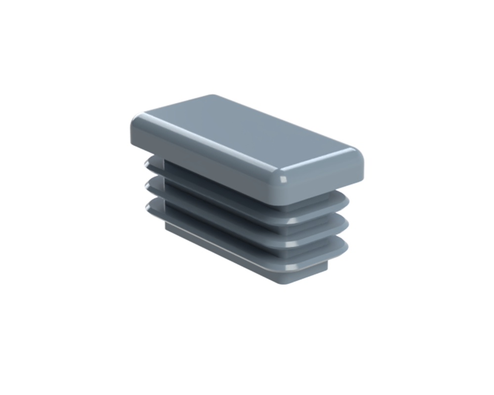 Krytka plastová 15 x 30 mm, šedá
