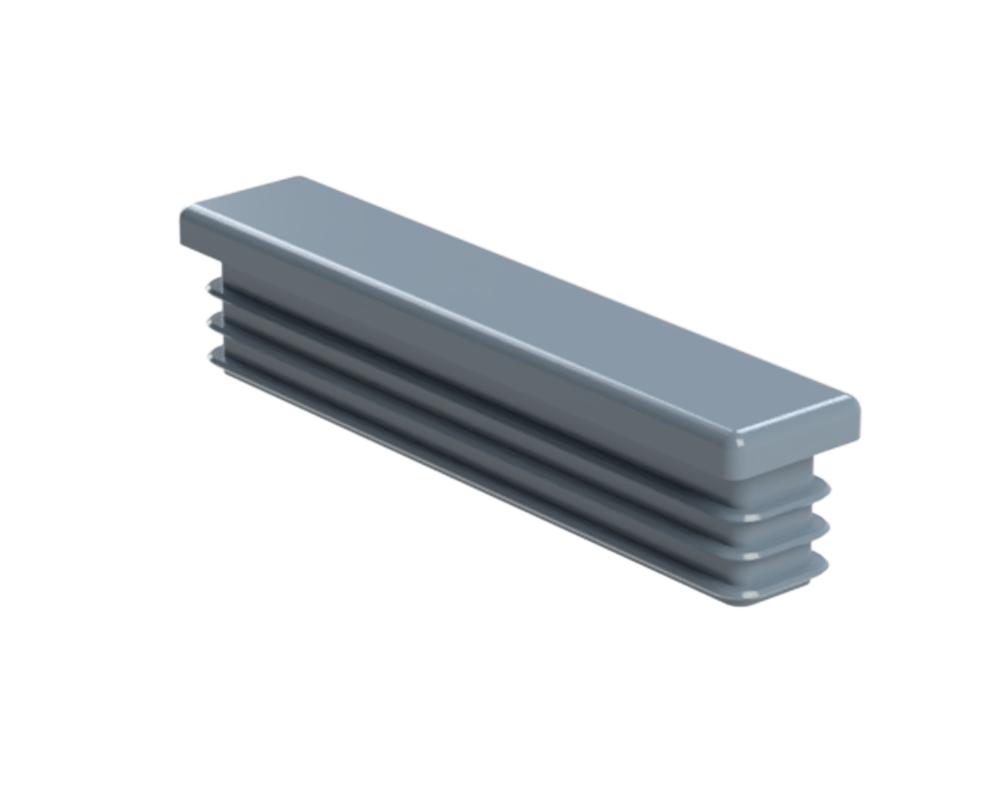 Krytka plastová 20 x 100 mm, šedá