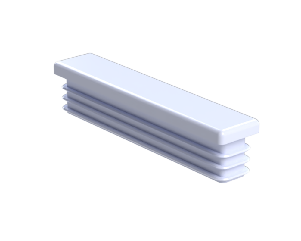 Krytka plastová 20 x 100 mm, bílá