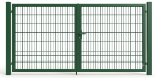 Dvoukřídlá brána 2D Panel ORION - 170x400 Zelená