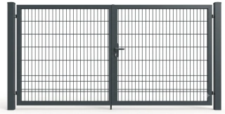 Dvoukřídlá brána 2D Panel ORION - 100x400 Antracit