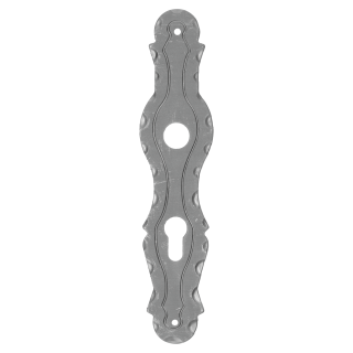 Štítek s děrami 260x57mm, rozteč 90mm, otvor na kliku 20mm