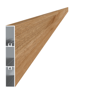 Profil na výplň 100x16mm, materiál EN AW-6060 T66,práškové lakovanie so štruktúrou,odtieň BUK, cena za meter