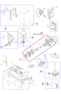 SPAMG00700 kit převodovky pro Road400R10/ RB350/ RB400R10