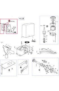 PRTH01 set - držák řídící jednotky s mikrospínači pro THOR/ ROBO (č.9,10,13,15,25,26)