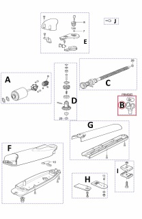 PRMB05 kit vidlice a matice pro MB4015/ MB4615/ MB5015/ MB5016/ WG5024/ WG3524/ MB4024/ MB5024