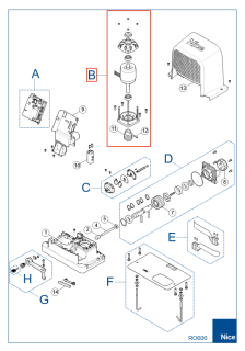 SPAMG602D00A Kit elektromotoru s pastorkom pre ROBO RO600