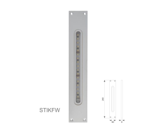 Venkovní LED osvětlení FLAT, farba RAL9010, H-240mm