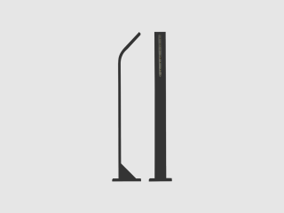 Venkovní LED osvětlení STIK M, barva RAL7016, H-750mm