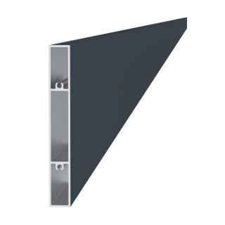 Profil na výplň 120x16mm, materiál EN AW-6060 T66,práškový lak so štruktúrou,RAL7016, cena za meter