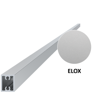 Eloxovaný profil na výplň 20x16mm, materiál 6463, T6, hliník s eloxovanou vrstvou 15 mikrónov, farba strieborná, cena za