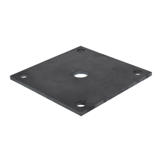 Plotna 150x150x7mm s otvormi 13mm, bez povrchový úpravy