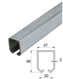 Profil GRANDE 57x68x3mm, dĺžka 3m