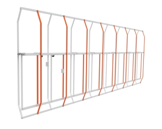 CAME závěsná podpěra z hliníku, modul 1720mm, H=1300mm