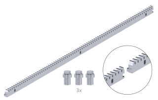 Hřeben kovový 30 x 12 mm, L - 1000 mm, M4, maximálně do 2200 kg, 3x úchyt+šrouby, pozinkovaný se zámkem