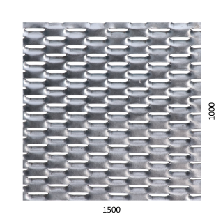 Tahokov Fe, oko: 47x18mm, můstek: 8mm (1500x1000x1,5mm), orientace oka: rozměr oka 47mm je rovnoběžný s rozměrem desky 1