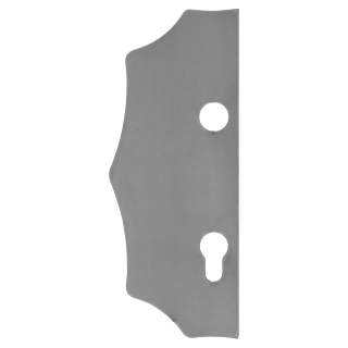 Štít 230x93x3mm s otvory, rozteč 90mm, otvor na kliku ø19,5 mm, hladký, oboustranný (levý i pravý), pro zámek ZM90/80